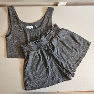 Target Colsie Charcoal Colored Cropped Pajama Set Size XS